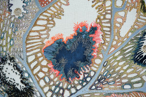 Textile Artist Louise Gardiner, Coral, Free Machine Embroidery, Painting and Applique