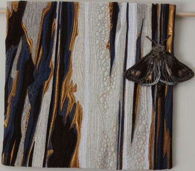 Cup Moth quilt by Lucy Carroll 2014 40 x 40cm