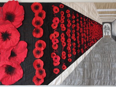 Soldier On, Quilt by Lucy Carroll, 2012, 100 x 180cm
