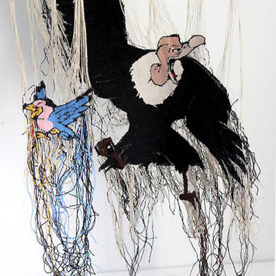Tonje Hoydahl Sorli, tapestry, We dont Know what the Little Bird Sings_2015