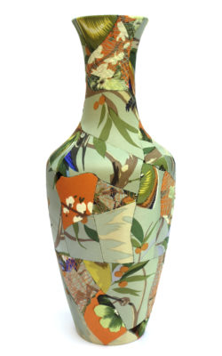 zoehillyard-ceramic-patchwork_tropical-vase-2013_silk-ceamic-thread_35cmx15cm