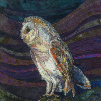 Rachel Wright - textiles barn owl on post