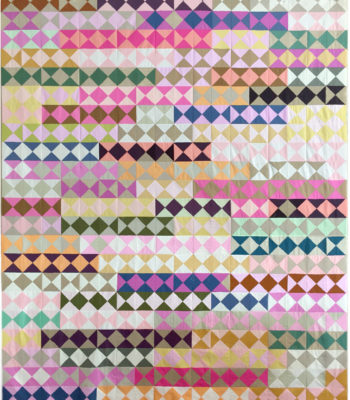 Tara Faughan Hourglass quilt-2017-in progress-65x75-cottons,linens