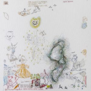 Tilleke Schwarz, embroidery, Bye-Bye-2016-a