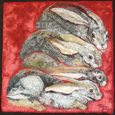 Kathryn Harmer Fox. Where Have all the Rabbits Gone? 50cm X 50cm