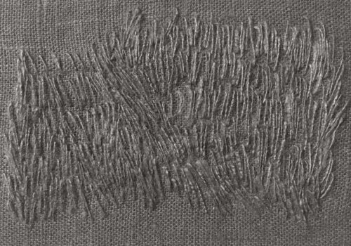 Neringa Studio Edging 1_6(detail), 2020,15x20cm, linen thread retreated from same linen