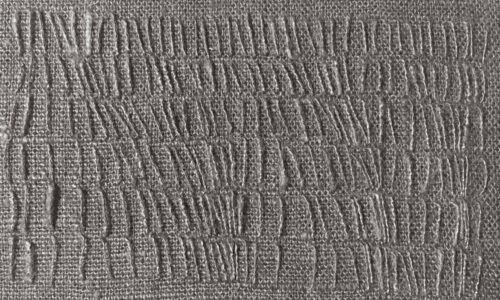 Edging 5_6(detail), 2020,15x20cm, linen thread retreated from same linen