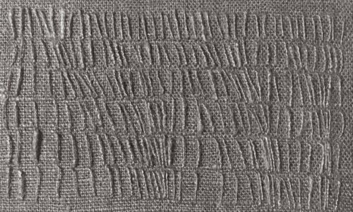 Edging 5_6(detail), 2020,15x20cm, linen thread retreated from same linen