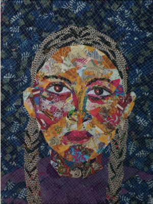 textile art portrait