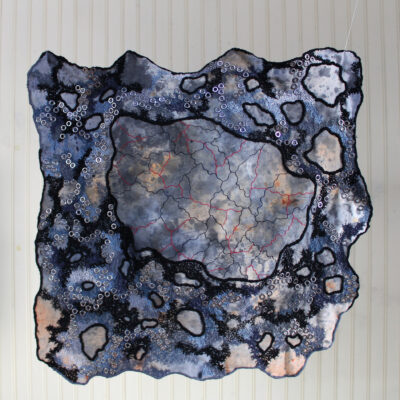 ”Fragment”, embroidery, acrylic, 2022, 60x60 cm