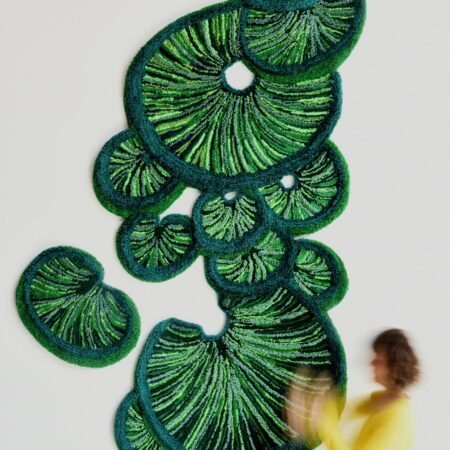 Green Funky Fungus Hand tufted wool 245x120cm 2021 copy